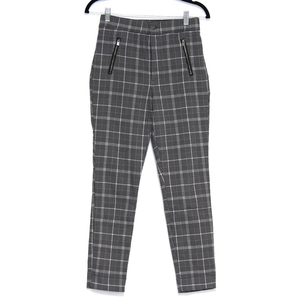 Hollister Gray Plaid Ankle Length Pants